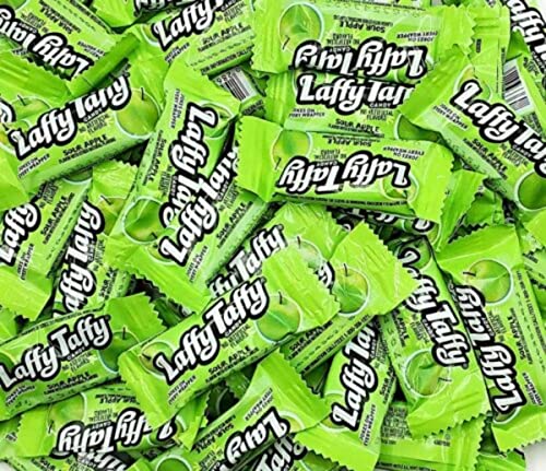 Laffy Taffy - Laffy Taffy - Gluten-Free - Perfect for Snacking and Sharing - Ideal for Candy Bowls, Dessert Tables, Parties, Halloween and More - Individually Wrapped Sour Apple Green Apple