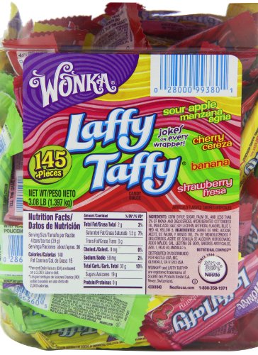 Laffy Taffy Assorted Candy Jar, 145 Count (Pack of 1)